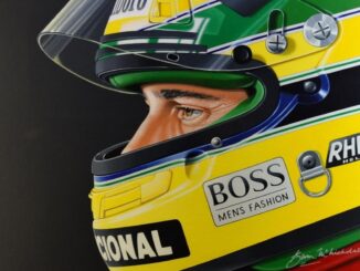 Ayrton Senna by Kevin McNicholas - Art of Motoring Exhibition